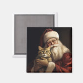 Bengalische Katze mit Weihnachtsfeiertag Magnet (Vorderseite/Rückseite)