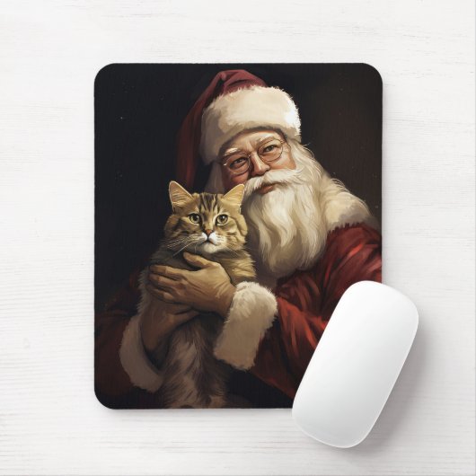 Bengalische Katze mit Weihnachtsfeiertag Mousepad (Mit Mouse)