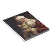 Bengalische Katze mit Weihnachtsfeiertag Notizblock (angewinkelt)