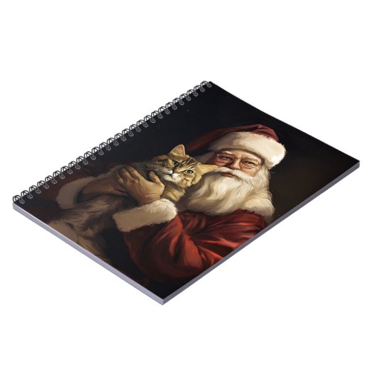 Bengalische Katze mit Weihnachtsfeiertag Notizblock (Linke Seite)