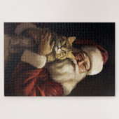 Bengalische Katze mit Weihnachtsfeiertag Puzzle (Horizontal)