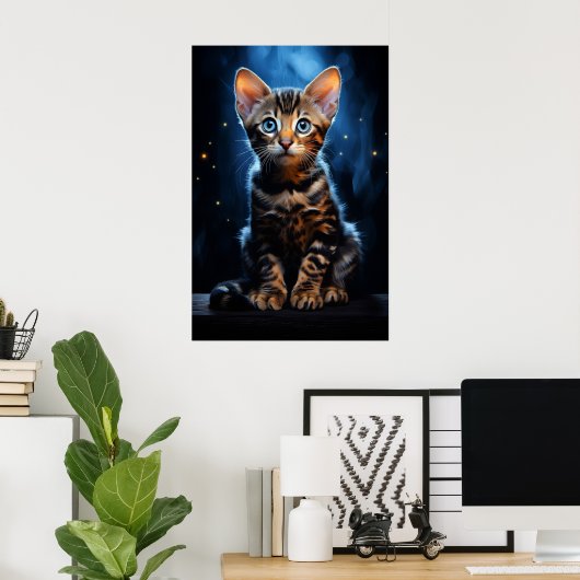 Bengalische Katze Poster (Heimbüro)