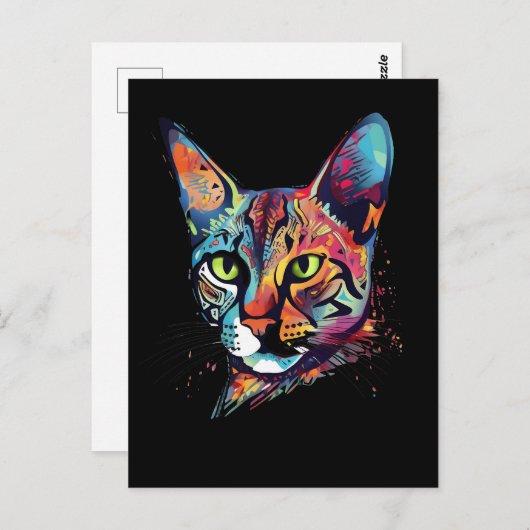 Bengalische Katze Postkarte (Vorne/Hinten)