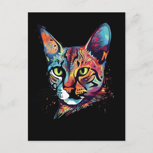Bengalische Katze Postkarte (Vorderseite)