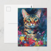 Bengalische Katze Postkarte (Vorne/Hinten)