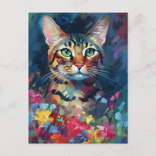 Bengalische Katze Postkarte (Vorderseite)