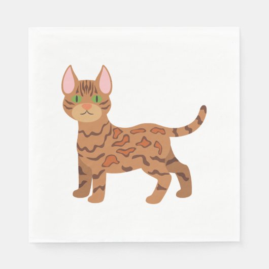 bengalische Katze Serviette (Vorderseite)