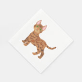 bengalische Katze Serviette (Ecke)
