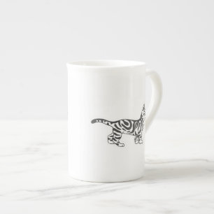 Bengalische Katze stehend - Farbe auswählen Porzellantasse