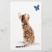 Bengalische Katze u. Schmetterling Briefpapier (Vorderseite)