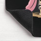 Bengalische Katze unter rosa Deckenaufkleber Mousepad (Ecke)