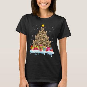 Bengalische Katze Weihnachtsbaum Katze Weihnachten T-Shirt