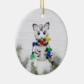 Bengalische Katze Weißgraue Ornament (Rechts)