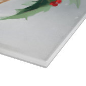 Bengalische Katze zu Schnee Weihnachten Schneidebrett (Ecke)