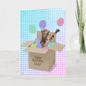 Bengalische Katze zum Geburtstag Karte (Vorderseite)