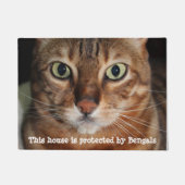 Bengalische Katzen-Gesichts-Fotografie "Haus wird Fußmatte (Vorderseite)
