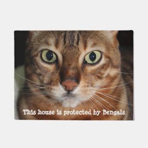 Bengalische Katzen-Gesichts-Fotografie "Haus wird Fußmatte