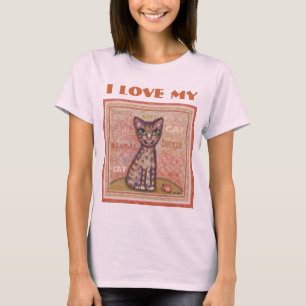 Bengalische Katzen-langer Hülsen-T - Shirt