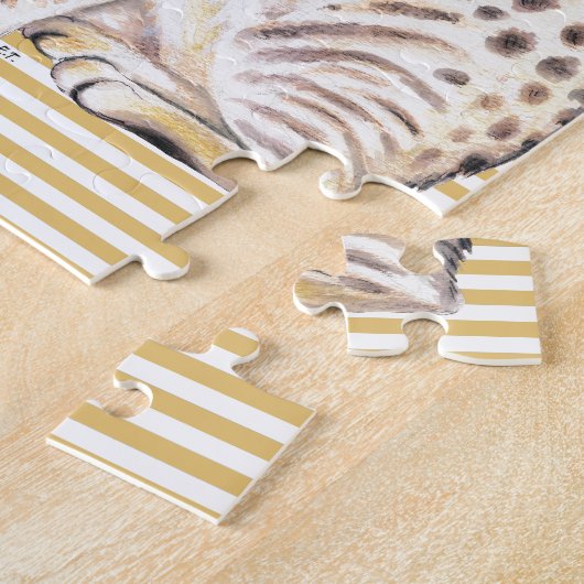 Bengalische Katzen Ochre Streifen Puzzle (Seite)