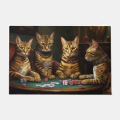 Bengalische Katzen Poker Kunst Fußmatte (Vorderseite)