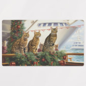 Bengalische Katzen Weihnachtsreise: Feierabend Etiketten (Design 2)