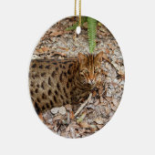 Bengalische Katzen-Weihnachtsverzierung Keramikornament (Rechts)