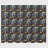 Bengalische Katzenmalerei Geschenkpapier (Flach)