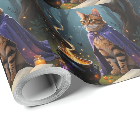 Bengalische Katzenmalerei Geschenkpapier (Rolleneckpunkt)