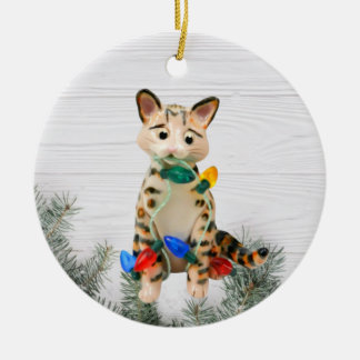 Bengalische Katzenverzierung Keramik Ornament