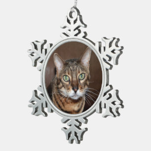 Bengalische Liebe Schneeflocken Zinn-Ornament