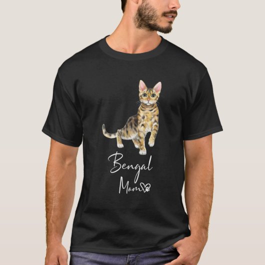 Bengalische Mama Katze Mutter Kitten T-Shirt (Vorderseite)