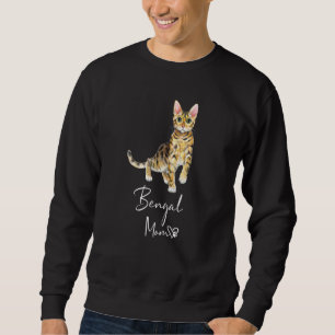 Bengalische Mama Niedlich Katze Mutter Kitty Girl  Sweatshirt