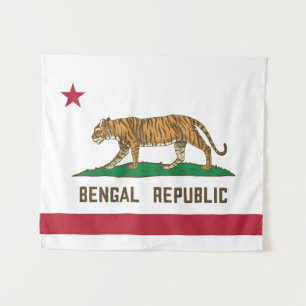 Bengalische Republik Tiger Flagge Bengali Wandteppich