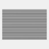 Bengalische Streifen in Schwarz und Weiß Geschenkpapier Set (Vorderseite 2)