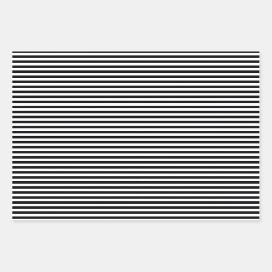 Bengalische Streifen in Schwarz und Weiß Geschenkpapier Set (Vorderseite 2)