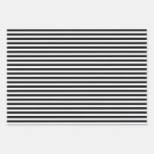 Bengalische Streifen in Schwarz und Weiß Geschenkpapier Set (Vorderseite)