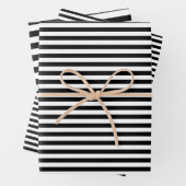 Bengalische Streifen in Schwarz und Weiß Geschenkpapier Set (Beispiel)