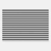 Bengalische Streifen in Schwarz und Weiß Geschenkpapier Set (Vorderseite 3)