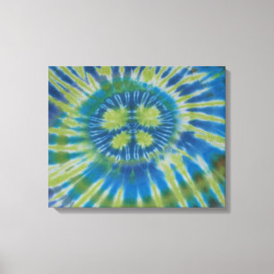 Bengalische Streifen Schwarz Orange Gefärbte Krawa Leinwanddruck