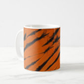 Bengalische Streifen-Tasse schwarz und orange Kaffeetasse (Vorderseite Links)