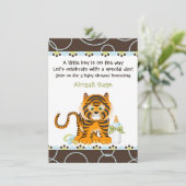 Bengalische Tiger Baby Dusche Einladung für Jungen (Stehend Vorderseite)