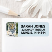 BENGALISCHE TIGER CUSTOM-RÜCKSENDEADRESSEN-AUFKLEB (Insitu)