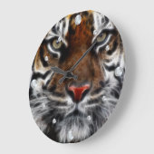 Bengalische Tiger-Fraktal-Uhr Große Wanduhr (Winkel)