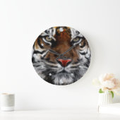 Bengalische Tiger-Fraktal-Uhr Große Wanduhr (Zuhause)