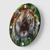 Bengalische Tiger-Fraktal-Uhr Große Wanduhr (Winkel)