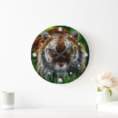 Bengalische Tiger-Fraktal-Uhr Große Wanduhr (Zuhause)
