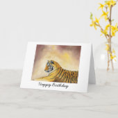 Bengalische Tiger-Geburtstagskarte Karte (Gelbe Blume)