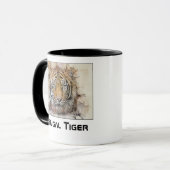 Bengalische Tiger Head Illustration Tasse (Vorderseite Links)