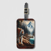 Bengalische Tiger im Bergbach Gepäckanhänger (Vorderseite Vertikal)