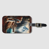 Bengalische Tiger im Bergbach Gepäckanhänger (Vorderseite (Horizontal))